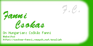 fanni csokas business card